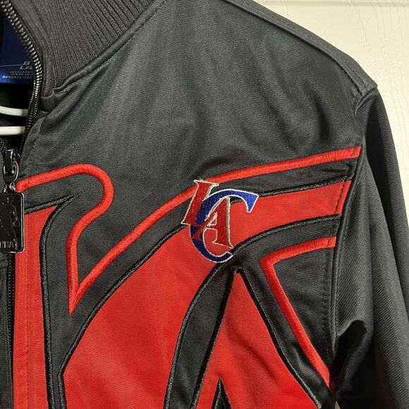 Los Angeles LA Clippers NBA Jacket Blue Label UNK Pockets Black Red Youth Medium - Picture 4 of 10